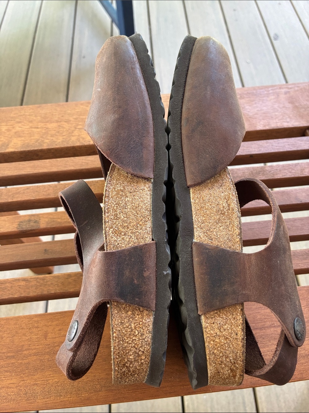 Birkenstock Messina Mary Jane sandals shoes in brown habana leather - Picture 4 of 7